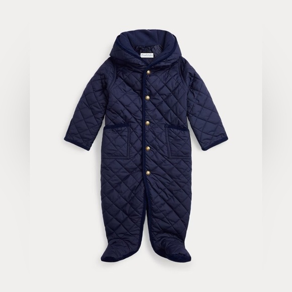 Ralph Lauren Other - Ralph Lauren navy hooded barn bunting sz 3 months